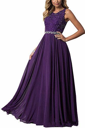 Cloverbridal - Vestido Largo de Noche para Mujer