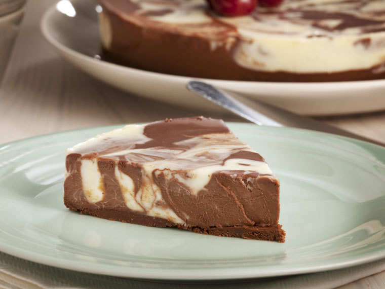 Producto Tarta de queso marmolada con chocolate blanco y negro 