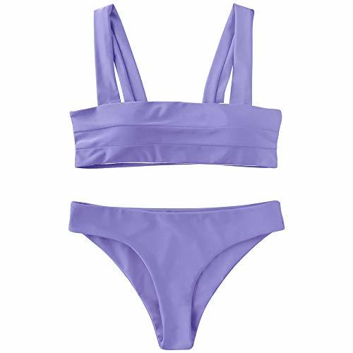 Moda ZAFUL Conjunto de Bikini con Relleno Dos Piezas Set Traje de Baño