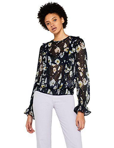 find. Blusa de Flores Transparente Mujer, Multicolor
