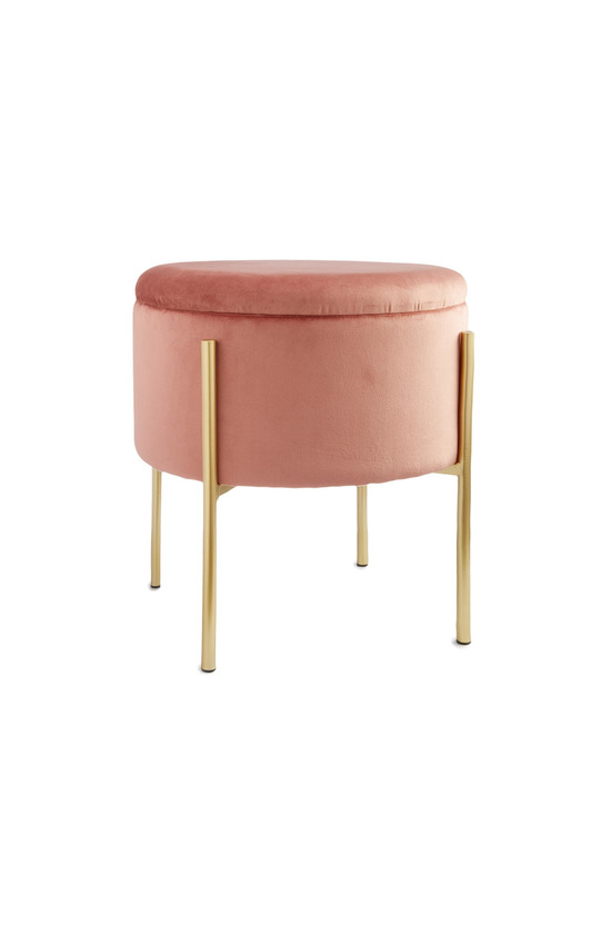 Social taburete-de-terciopelo-rosa-con-tapa primark