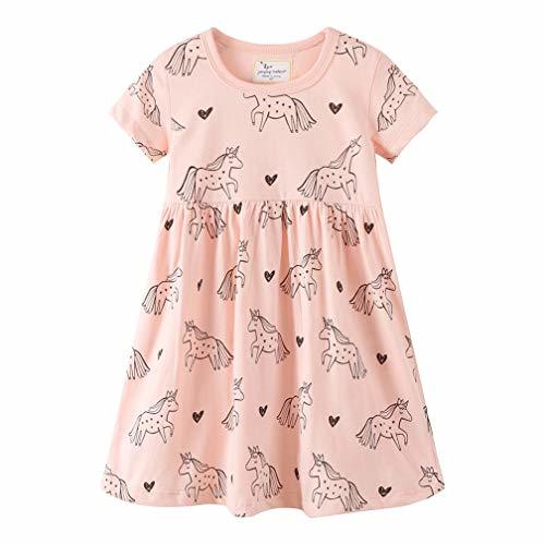 Social Bebé Niñas Vestidos，Vestido Casual de Manga Larga con Estampado Animal de Dinosaurio