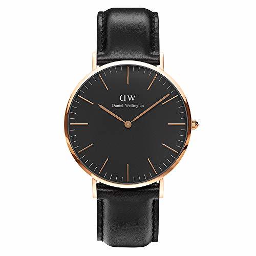 Fashion Daniel Wellington Reloj Analógico para Unisex de Cuarzo con Correa en Cuero