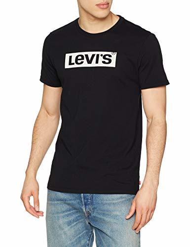 Moda Levi's Graphic Set-in Neck, Camiseta para Hombre, Negro