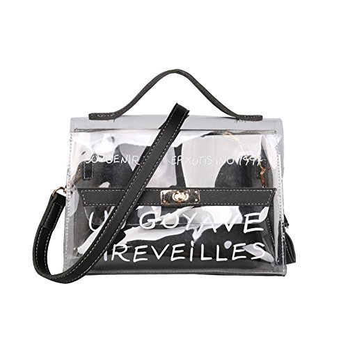 Social Crewell - Bolso Transparente de PVC para Mujer