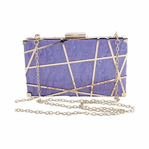 Product MIC-moonjack Bolsa Cuadrada De Metal Hueco AcríLico Clutch Mujer Fiesta Cartera De