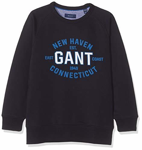 Gant D1 Logo C-Neck Sweat Sudadera, Azul