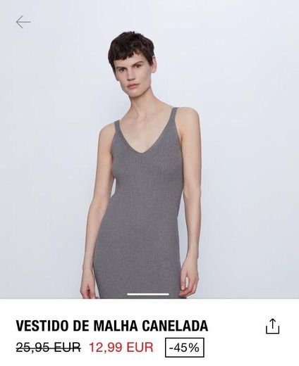 Vestido canelado