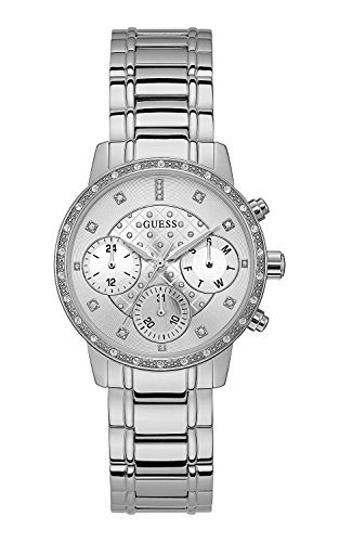 Guess Reloj Multiesfera para Mujer de Cuarzo con Correa en Acero Inoxidable