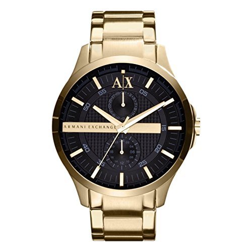 Lugar Armani Exchange AX2122 del Hombre Oro Reloj de Cuarzo con Esfera Negra de