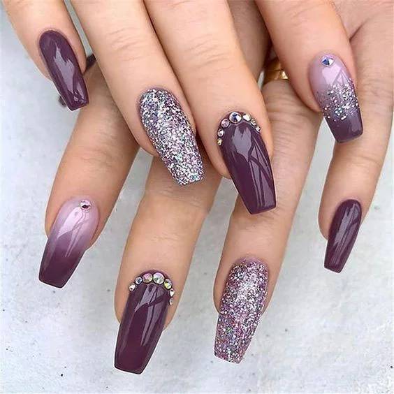 Moda Ombré com glitter 😍