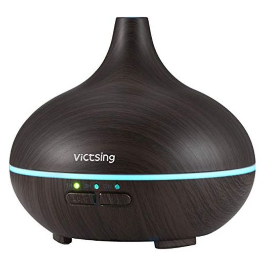 VicTsing 150ml Humidificador Aromaterapia Ultrasónico, Difusor de Aceites Esenciales, 7-Color LED, 3-Ajuste de Tiempo Fijo, Auto-Apaga, Relajarse y Seguro , Purificar el aire y mejorara el aire seco y sofocante, Perfecto a dormitorio, hogar, bebé, salón