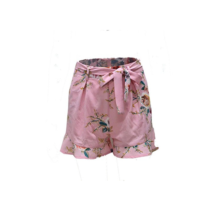 Social SHODBW Impreso Playa de Borla Cintura elásticade Pantalones Cortos de Mujer verado