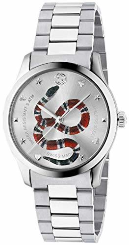 Place Reloj Gucci G-Timeless 38 mm de Acero Inoxidable de la Serpiente en