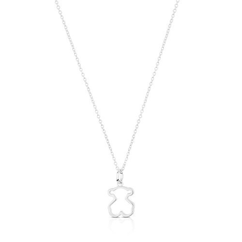 Social TOUS Galaxy - Collar y Colgante con Silueta de Oso, Plata de