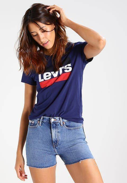 Moda T-shirt Levis azul