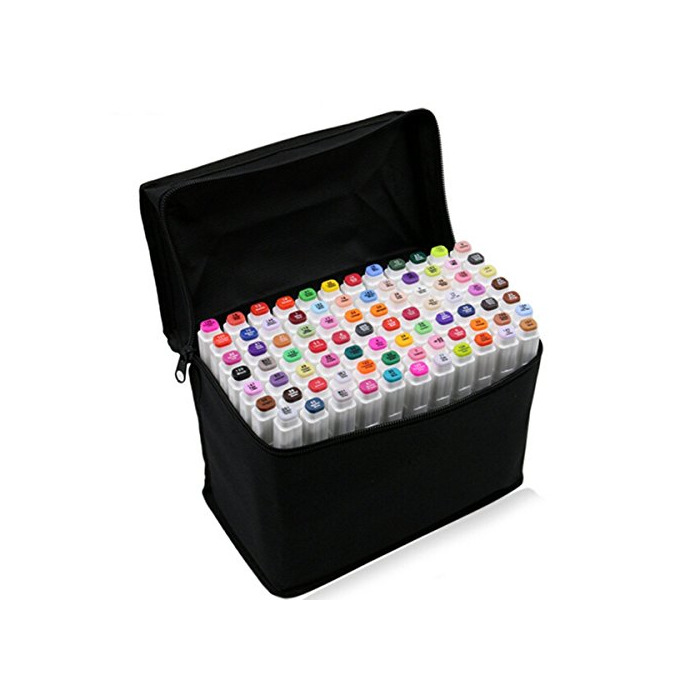 Social OLEEP 80 Colores Art Markers Rotulador permanente de graffiti con doble punta