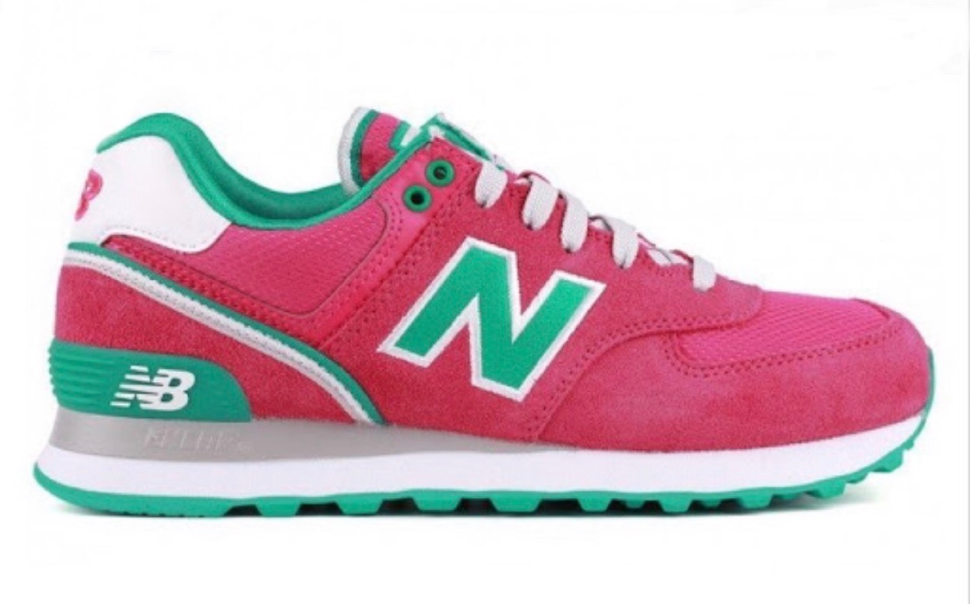 Moda New Balance 574 Pink Green