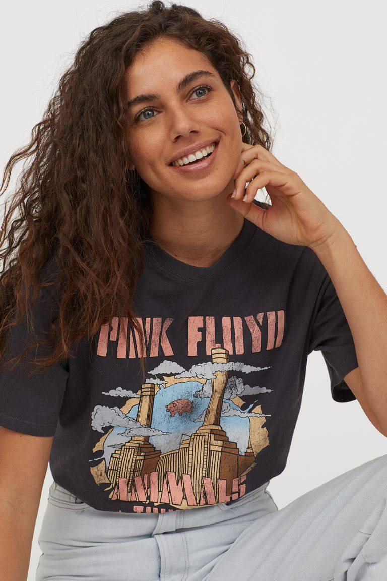 Social T-shirt com estampado 