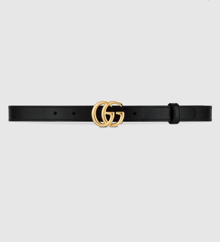 Productos GG Marmont leather belt with shiny buckle