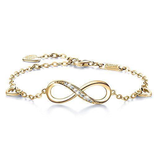 Fashion Billie Bijoux Pulsera de plata esterlina Mujer Símbolo Amor Infinito Brazalete de