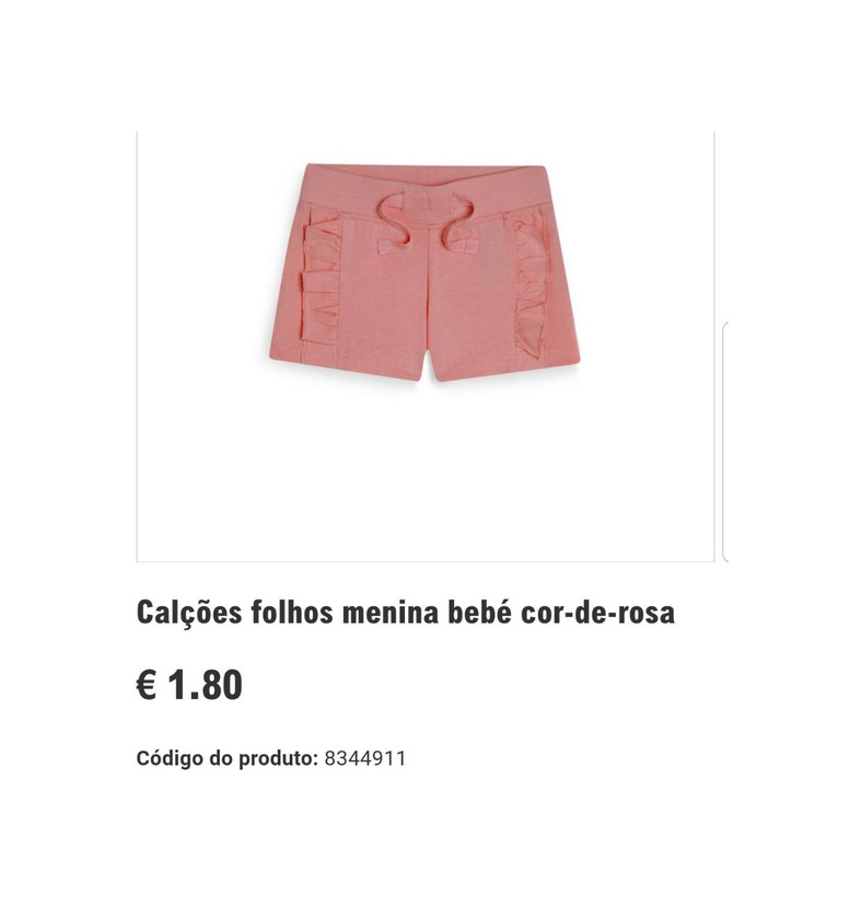 Product Calções Cor-de-rosa