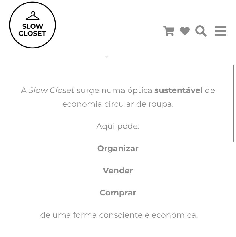 Moda Slow Closet - segunda mão