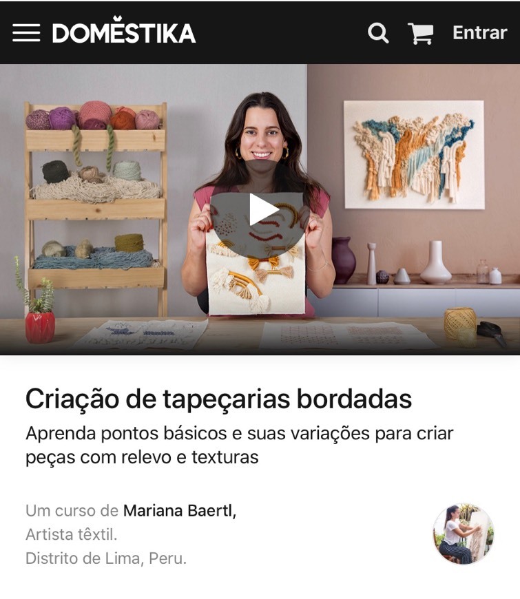 Producto Criação de tapeçarias bordadas