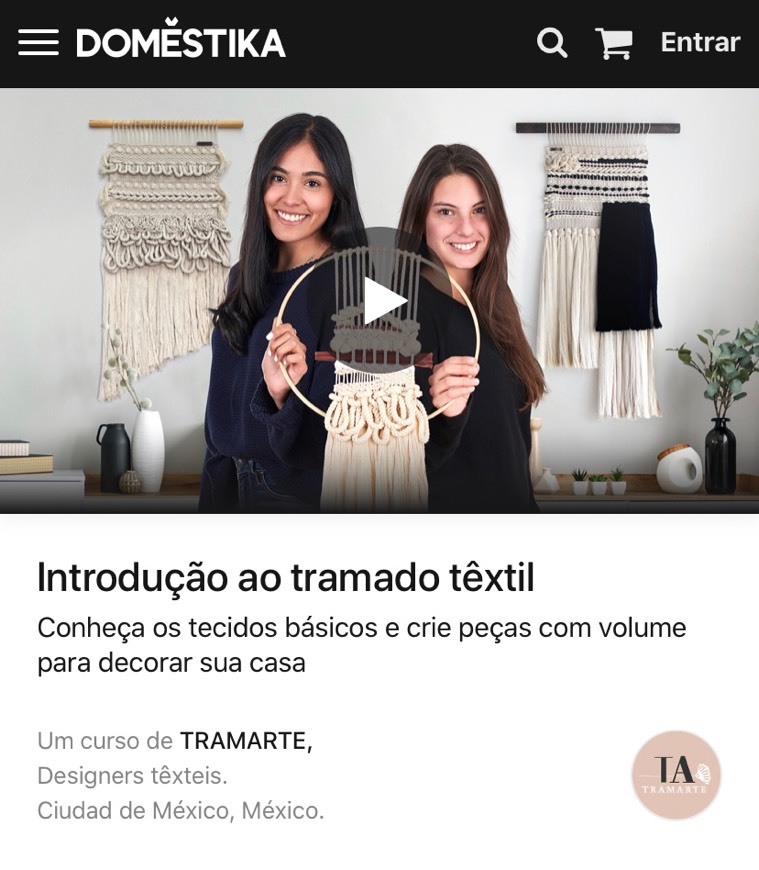 Product Introdução ao tramado têxtil