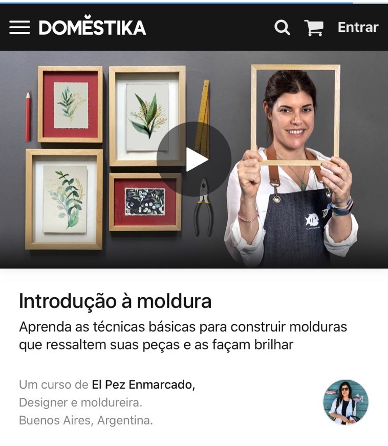 Product Introdução à moldura