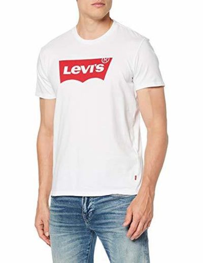 Levi's Graphic Set-In Neck, Camiseta para Hombre, Blanco