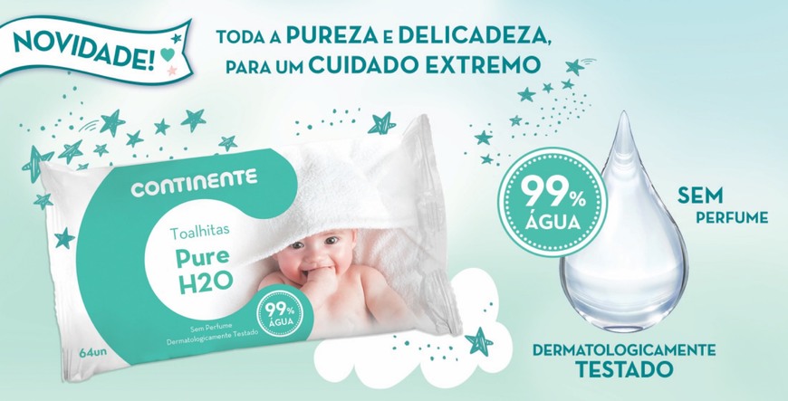 Moda Toalhitas Pure H2O Continente - Continente - Continente Online