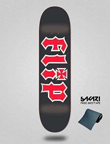 Lugar lordofbrands Monopatin Skate Skateboard Flip Deck Team HKD Black 8.0"x31.5"