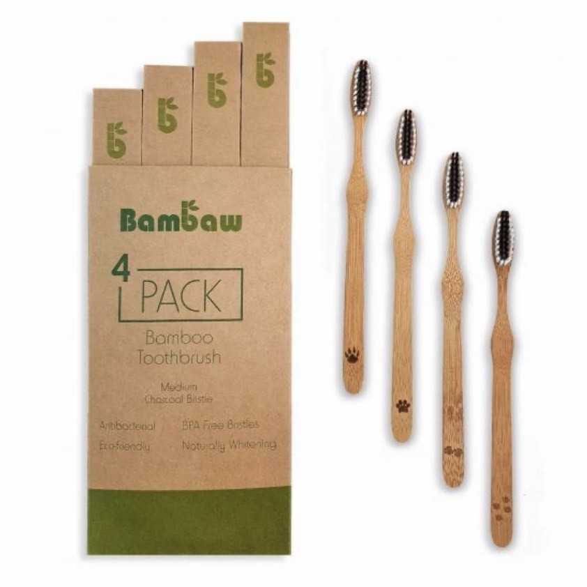 Producto Pack escovas de dentes em bambu com carvão ativado Bambaw 