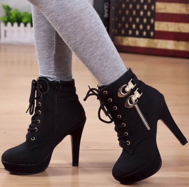 Fashion Botas pretas salto