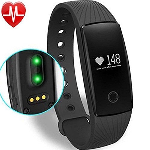 Electrónica Willful Fitness Tracker Pulsera Inteligente Monitor de Pulso Cardiaco Bluetooth Pulsera Inteligente Deporte Actividad Tracker con Contador de Calorias/Monitor de Sueño/Contador de Pasos/Reloj,Compatible con iOS