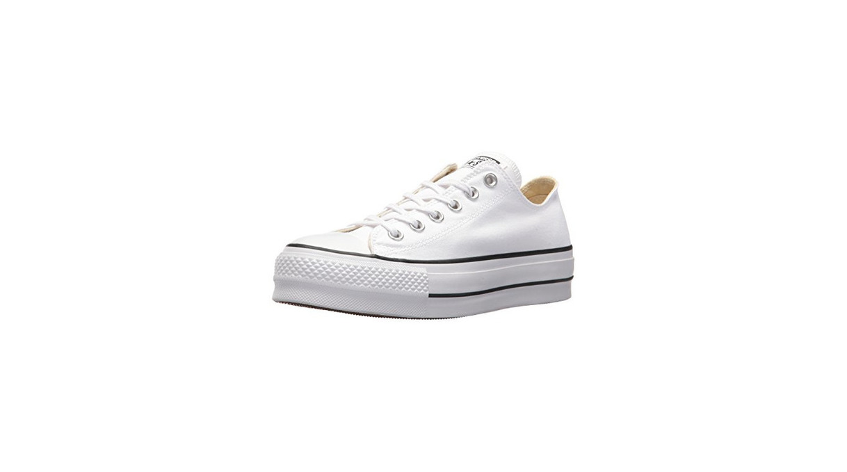 Social Converse Chuck Taylor CTAS Lift Ox Canvas, Zapatillas para Mujer, Blanco