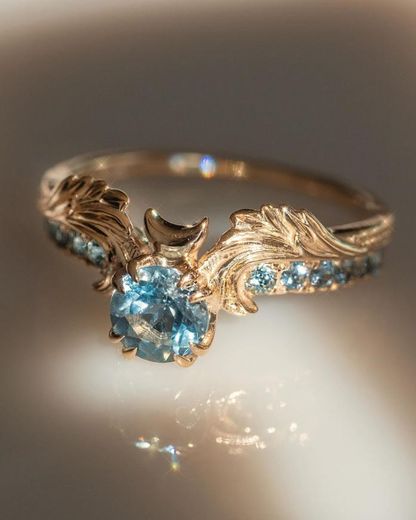 Gold and blue ring 