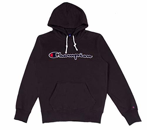 Moda Champion Men Hoodie Hooded Sweatshirt 212940, Größe:2XL, Farbe:Schwarz