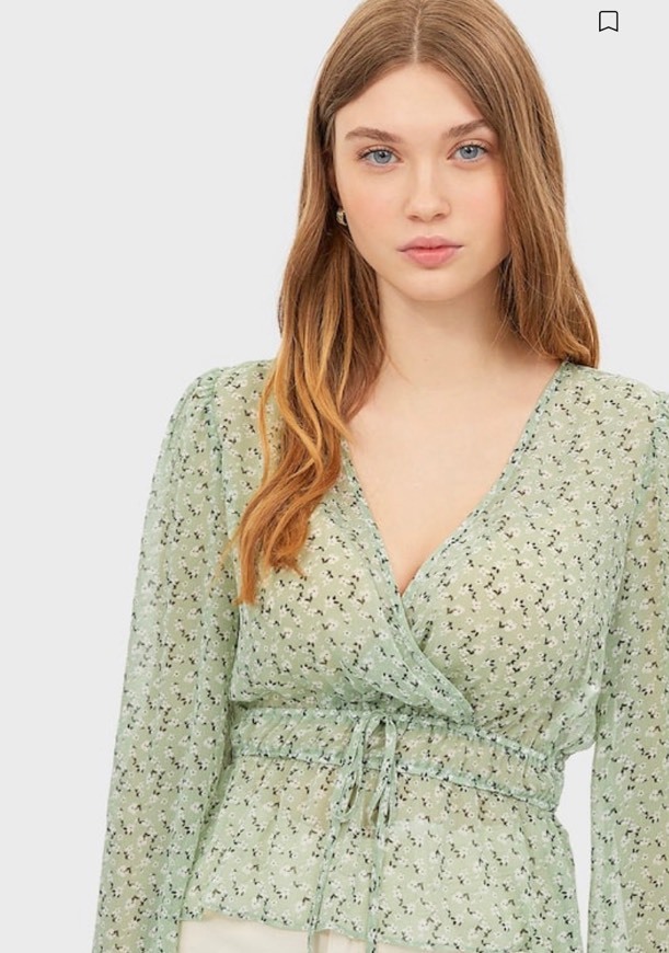 Producto Printed blouse pastel green