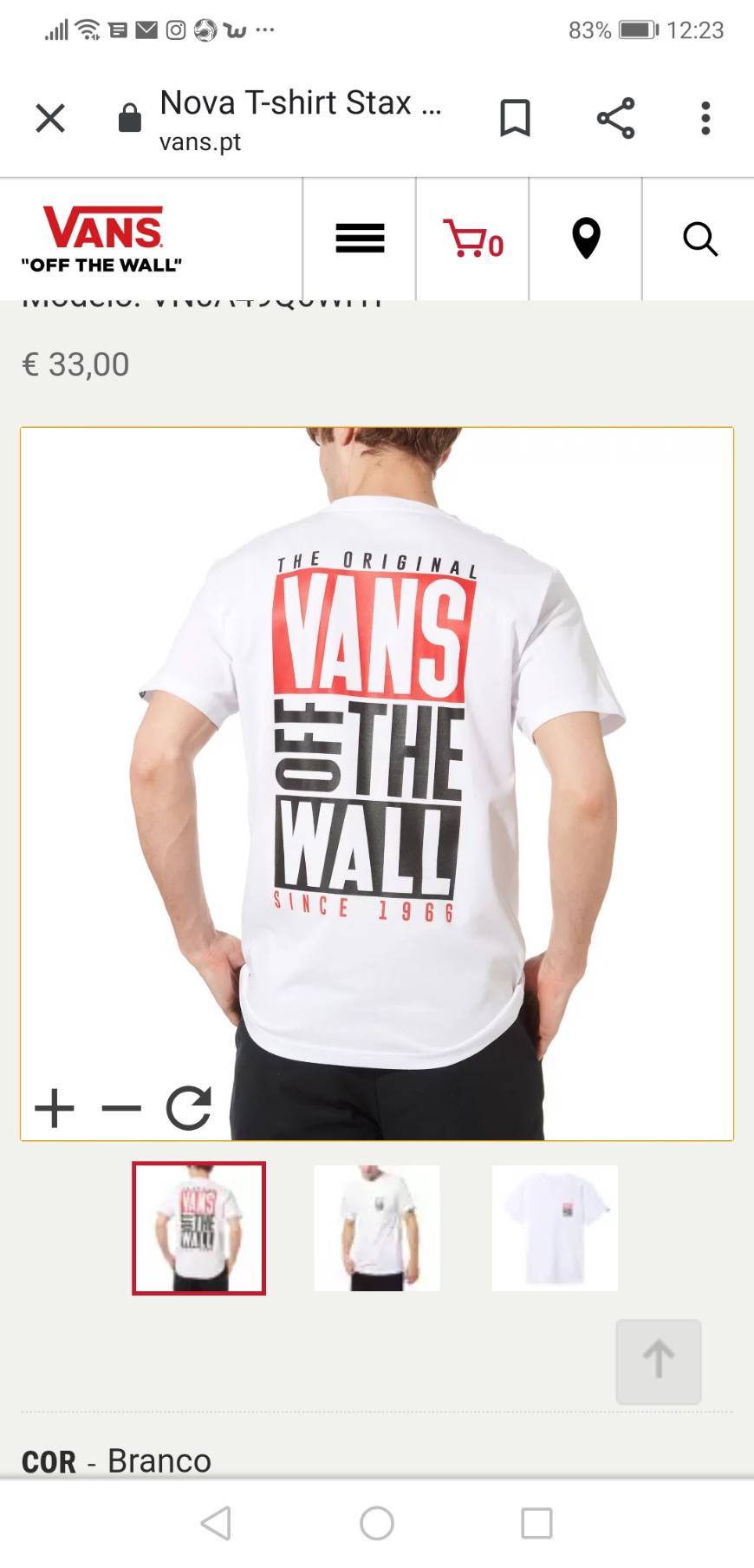 Fashion T-shirt da vans branca