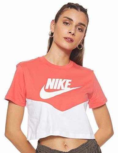 Nike W NSW Heritage T Camiseta, Mujer, Rojo