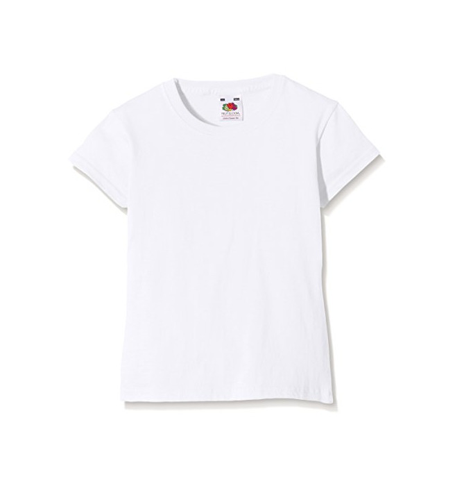 Moda Fruit of the Loom SS079B, Camiseta Para Niños, Blanco