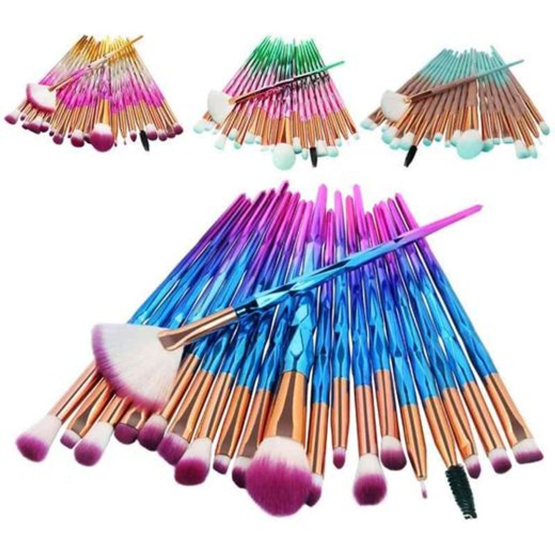 Social ZRDY MAANGE 20 Unids Mujeres Maquillaje Pinceles Set Polvo Fundación Pincel Sombra