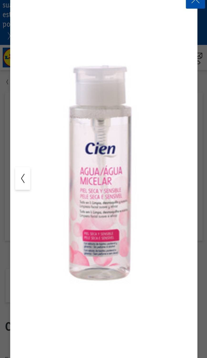 Producto Água Micelar Cien 