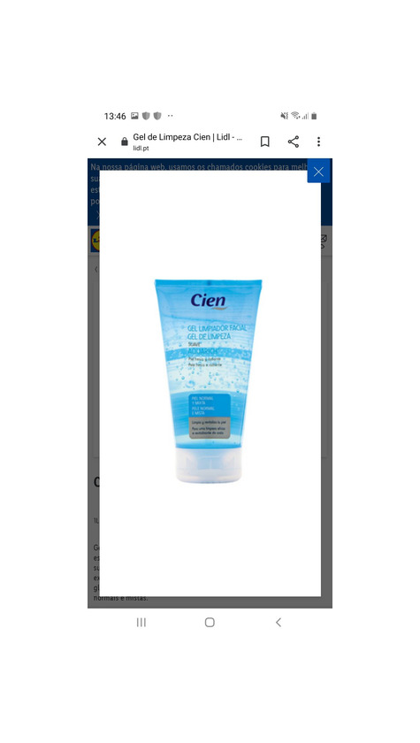 Producto Gel de limpeza da cien