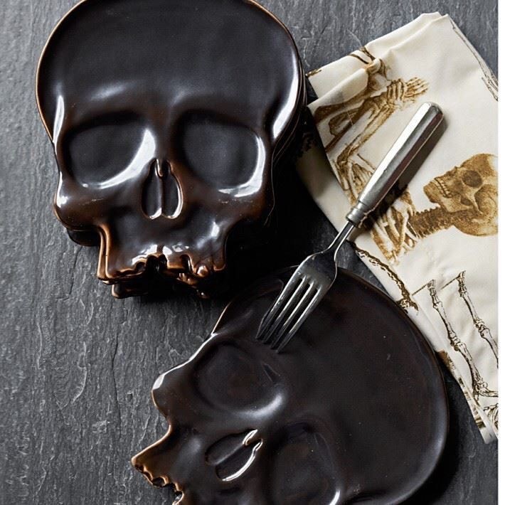 Fashion Skull shaped dessert plates