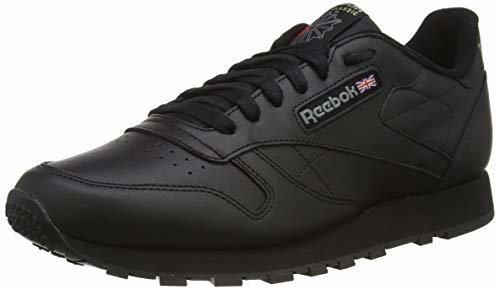 Reebok Classic Leather - Zapatillas de cuero para hombre, color negro