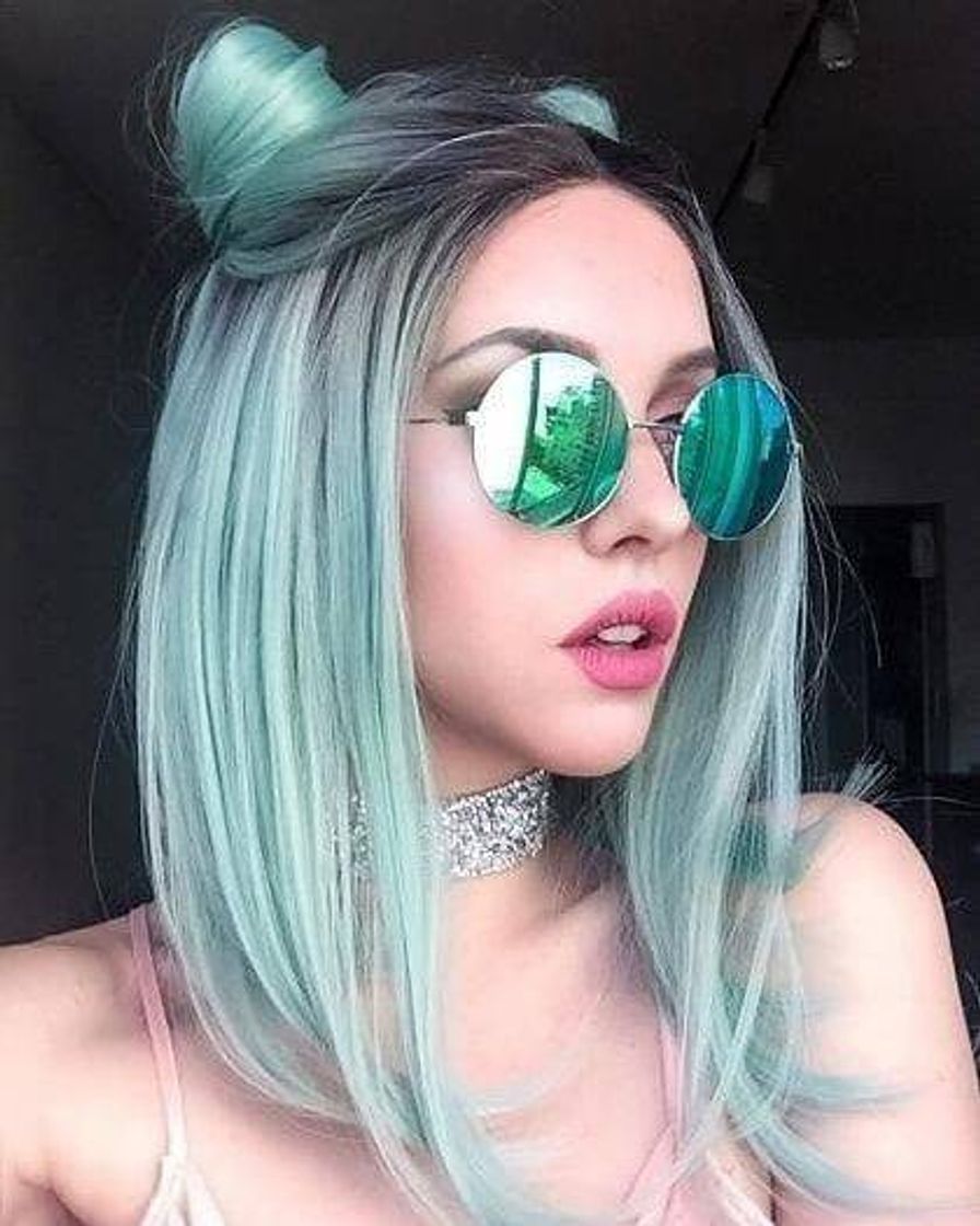 Moda Cabelo liso azul [💙🦋💎🌊]