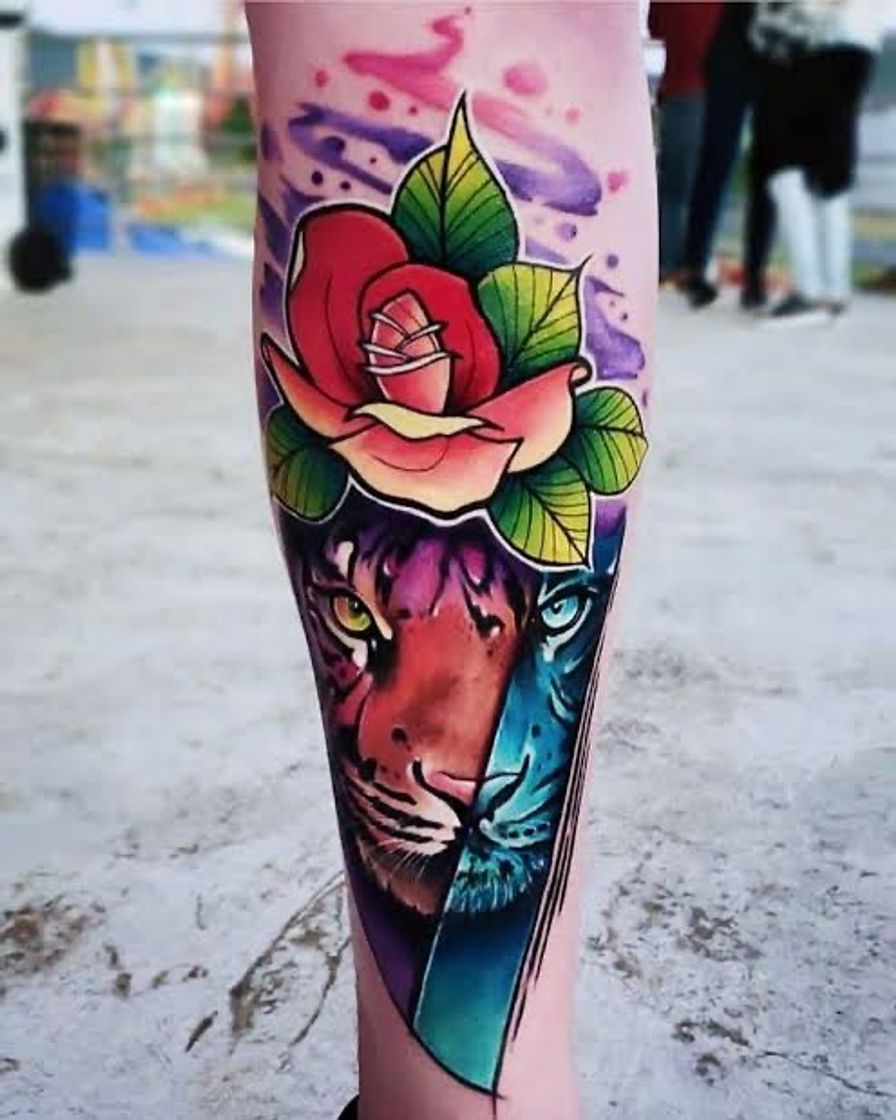 Fashion Tatoo colorida 